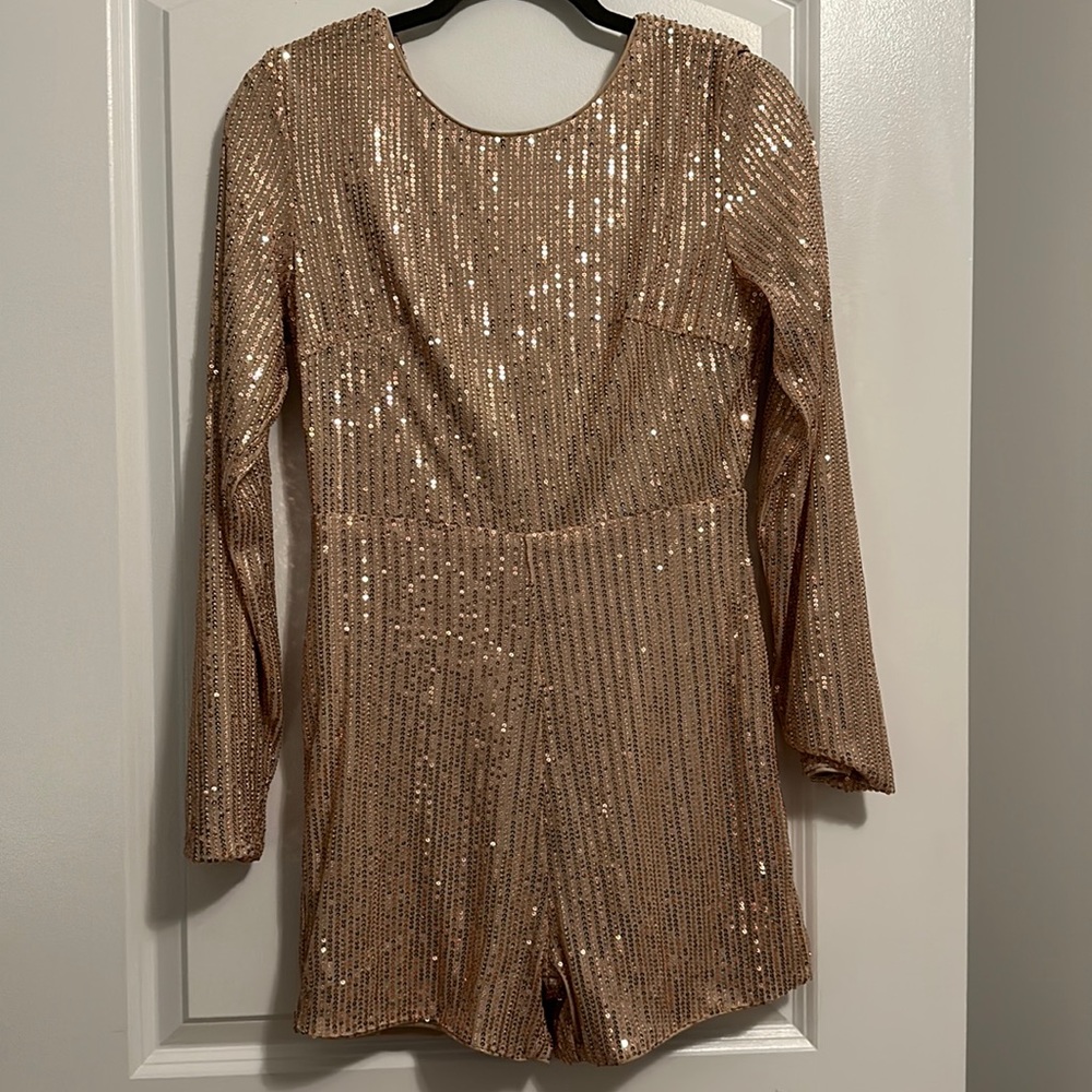 Gold sequin Party dress / romper